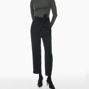 Aritzia tie front black pants